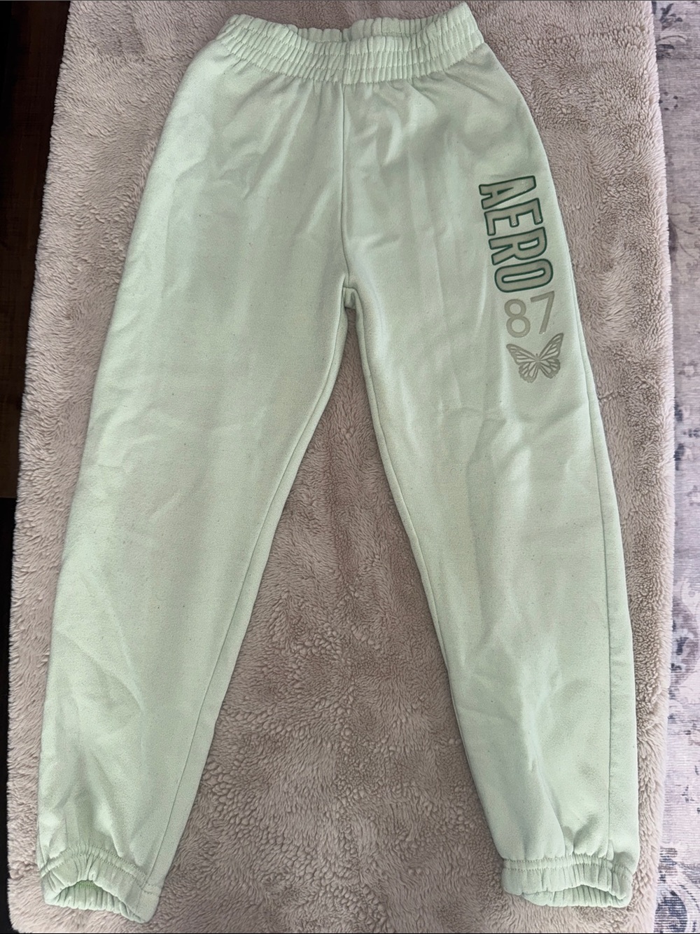 Aeropostale Light Mint Green 'AERO 87' Kids Joggers